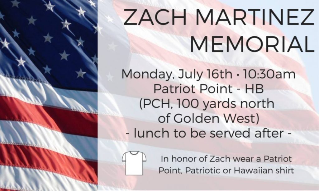 Zach Martinez Memorial Information